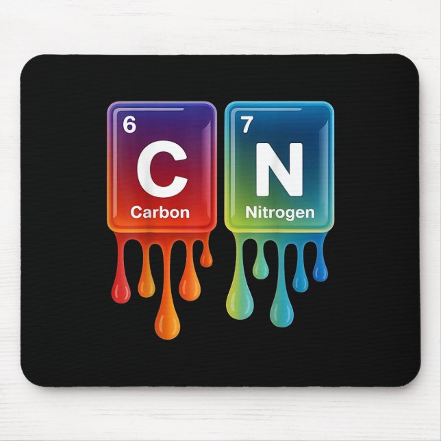 6 7 Funny Science Chemistry Teacher Periodic Table Mouse Pad (Front)
