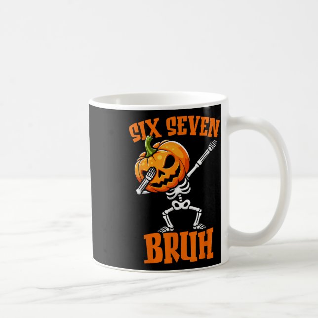 6 7 Halloween 67 Meme Six Seven Dabbing Gen Alpha  Coffee Mug (Right)