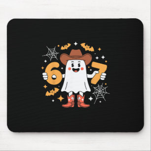 6 7 Halloween Ghost 67 Meme Gen Alpha Six Seven  Mouse Pad