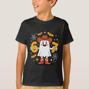 6 7 Halloween Ghost 67 Meme Gen Alpha Six Seven  T-Shirt