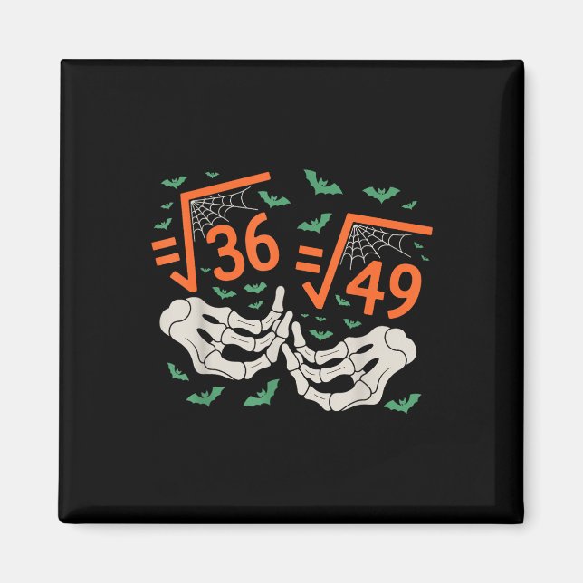 6 7 Halloween Math Square Root 67 Meme Gen Alpha S Magnet (Front)