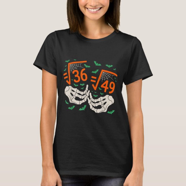 6 7 Halloween Math Square Root 67 Meme Gen Alpha S T-Shirt (Front)
