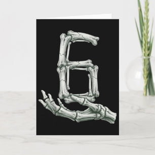 6 7 Halloween Skeleton Funny 67 Meme Gen Alpha Six Card