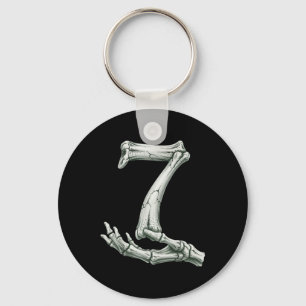 6 7 Halloween Skeleton Funny 67 Meme Gen Alpha Six Key Ring