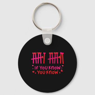 6 7 If You Know You Know Tally Marks Six Seven Val Key Ring