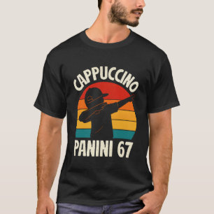 6 7 Italian Brainrot Panini Cappuccino 67 Meme Boy T-Shirt