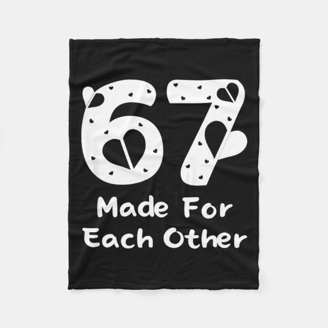 6 7 Made For Each Other, Red 67 Christmas Couple V Fleece Blanket (Front)