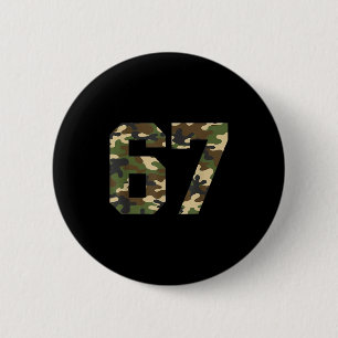 6-7 Meme Camo Cool Six-seven Funny 67 Gen Z Alpha  6 Cm Round Badge