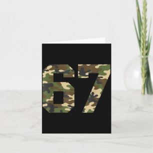 6-7 Meme Camo Cool Six-seven Funny 67 Gen Z Alpha  Card