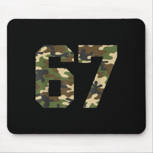6-7 Meme Camo Cool Six-seven Funny 67 Gen Z Alpha  Mouse Pad