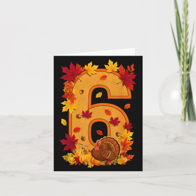 6 7 Meme Fun Six Seven Design Couples Thanksgiving Card (Front)