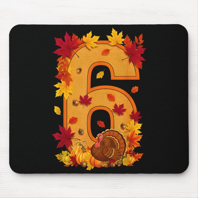 6 7 Meme Fun Six Seven Design Couples Thanksgiving Mouse Pad (Front)