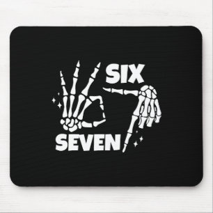 6 7 Meme Funny Skeleton Hands Halloween Couples Si Mouse Pad