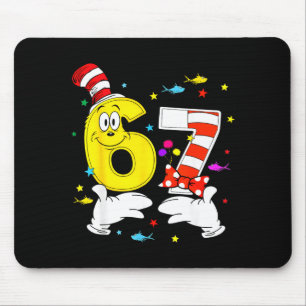 6 7 meme hands six seven read reading day book mouse pad