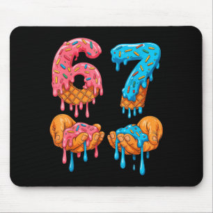 6 7 Meme Ice Cream Drip Gen Alpha Slang  Mouse Pad