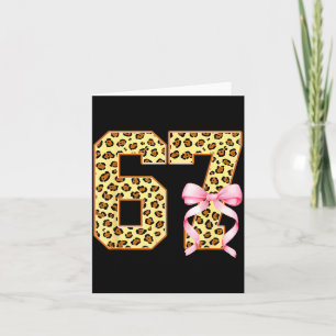 6-7 Meme Leopard Cheetah Cool Six-seven Funny 67 G Card