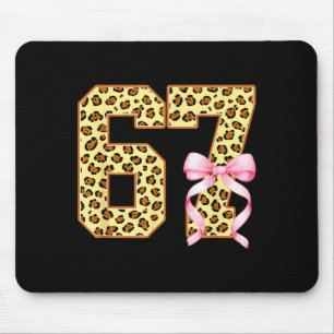 6-7 Meme Leopard Cheetah Cool Six-seven Funny 67 G Mouse Pad