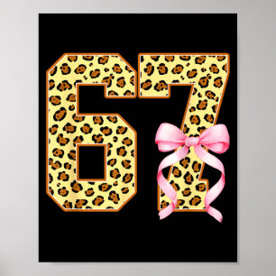 6-7 Meme Leopard Cheetah Cool Six-seven Funny 67 G Poster