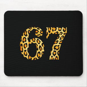 6-7 Meme Leopard Cheetah Cool Six-seven  Mouse Pad