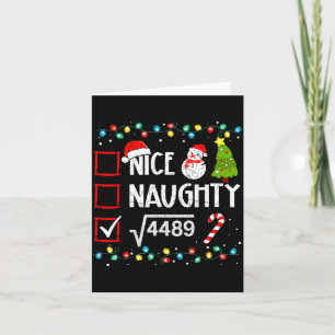 6-7 Meme Nice Naughty 67 Christmas Brain Rot Funny Card