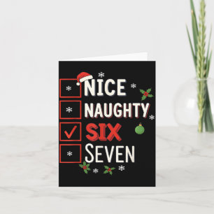 6-7 Meme Nice Naughty 67 Christmas Brain Rot Funny Card