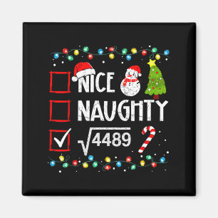 6-7 Meme Nice Naughty 67 Christmas Brain Rot Funny Magnet