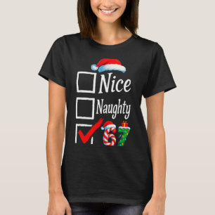 6 7 Meme Nice Naughty 67 Christmas Brain Rot Funny T-Shirt