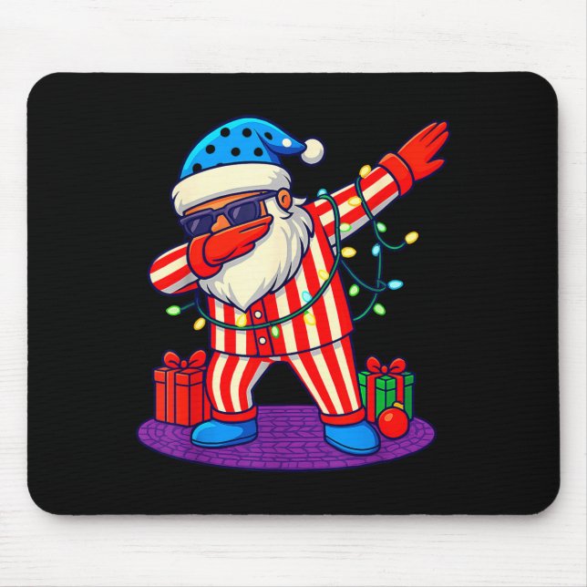 6-7 Meme Santa Dab 67 Christmas Brain Rot Funny Bo Mouse Pad (Front)