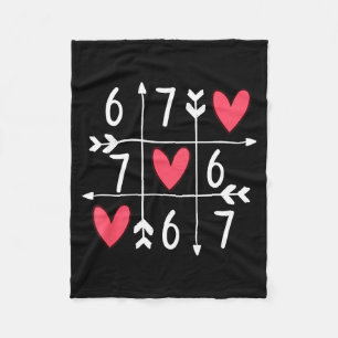 6 7 Meme Six Seven 67 Funny Xoxo Game Valentines D Fleece Blanket