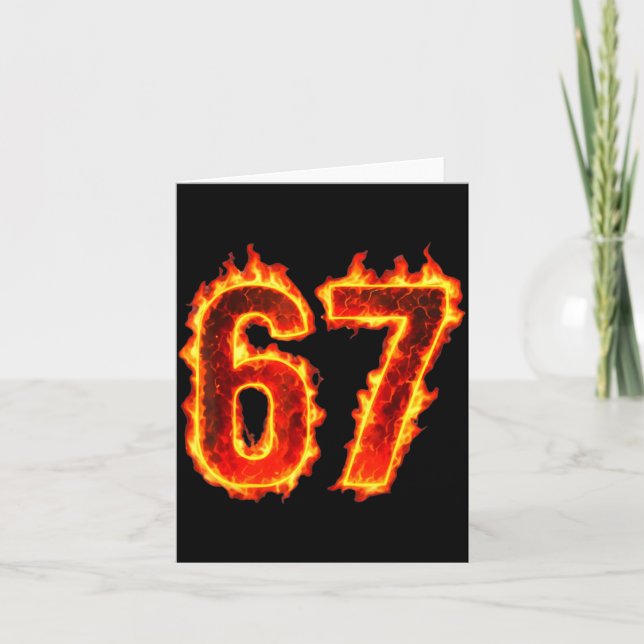 6 7 Meme Six Seven 67 Hands Meme Funny Men Women K Card (Front)