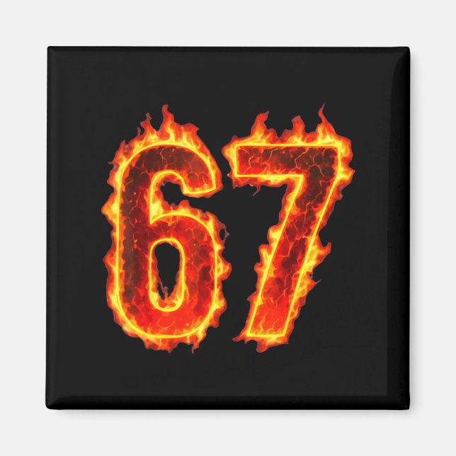 6 7 Meme Six Seven 67 Hands Meme Funny Men Women K Magnet (Front)