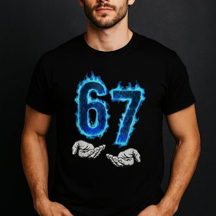 6 7 Meme Six Seven 67 Hands Meme Funny T-Shirt