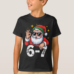 6 7 Meme Six Seven Christmas Gen Z Alpha Teen Boys T-Shirt