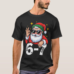 6 7 Meme Six Seven Christmas Gen Z Alpha Teen Boys T-Shirt