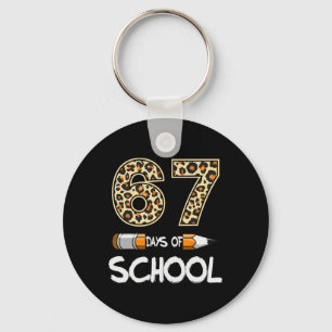 6 7 Meme Six Seven Leopard Teacher Kids 67 Days Of Key Ring