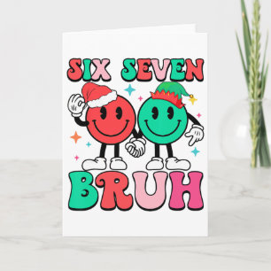 6 7 Meme Six Seven Xmas Funny 67 Christmas Boys Gi Card