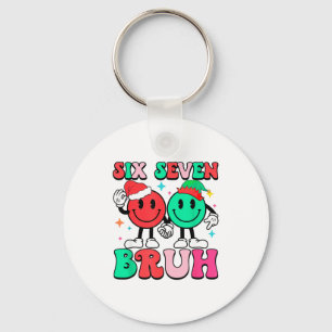 6 7 Meme Six Seven Xmas Funny 67 Christmas Boys Gi Key Ring