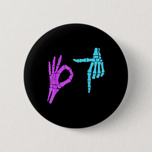6 7 Meme Skeleton Hands 67 Cm Round Badge
