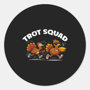 6 7 Meme Thanksgiving Turkey Running Costume Turke Classic Round Sticker