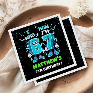 6 7 Meme Trend Six Seven Birthday Party Napkin