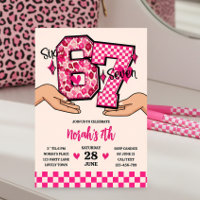 6 7 Meme Varsity Leopard Chequerboard Girl's Party