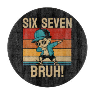 6 7 Numbers Dabbing Six Seven Bruh Cutting Board