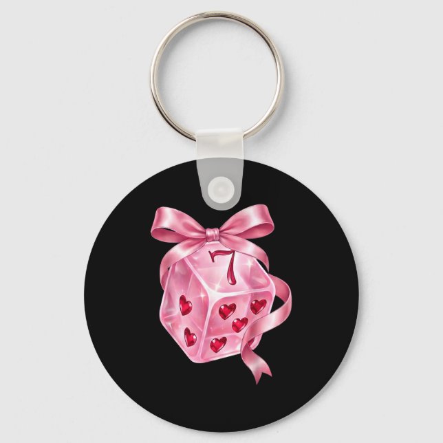 6 7 Preppy Valentine Y2k Funny Coquette Nk Dice Bo Key Ring (Front)