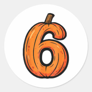 6 7 Pumpkin Funny Six Seven Meme Halloween Costume Classic Round Sticker