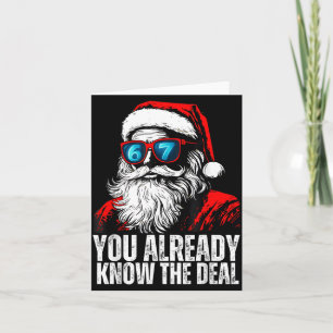 6 7 Santa Face Six Seven Meme Funny 67 Christmas F Card
