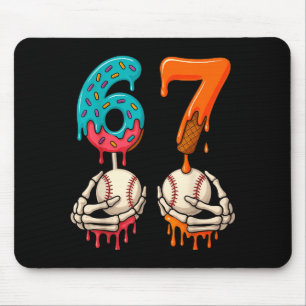 6 7 Six Seven Baseball Meme Gen Z Alpha Slang Boys Mouse Pad