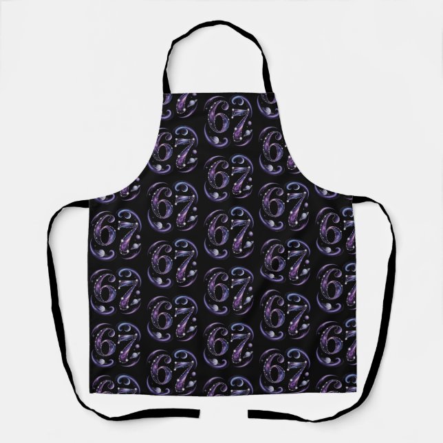 6 7 Six Seven Cosmic Astrology Gen Z Alpha Meme  Apron (Front)