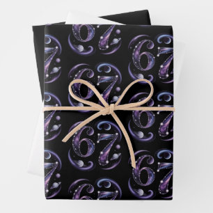 6 7 Six Seven Cosmic Astrology Gen Z Alpha Meme  Wrapping Paper Sheet
