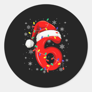 6 7 Six Seven Gen Z Alpha Meme Slang Merry Christm Classic Round Sticker