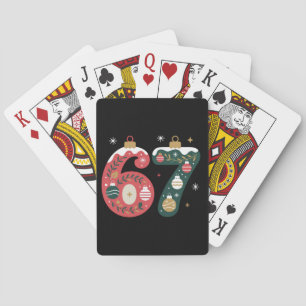6 7 Six Seven Gen Z Alpha Meme Slang Xmas Balls Playing Cards